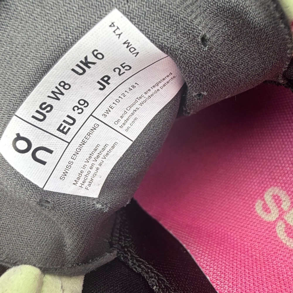 On Cloudmonster Hyper Black Mint  Women's Size 8 Sneakers Running Max Cushion - Picture 4 of 11